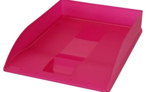 Odkladač plastový Herlitz A4, transparentní růžový Omezená Nabídka