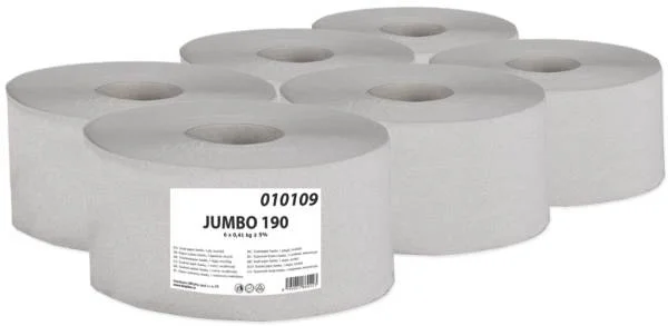 Papír toaletní Jumbo, jednovrstvý, 19cm, recykl, 6ks Bezpečná Platba