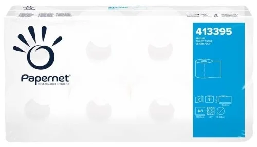 Autentický Papír toaletní Papernet 413395, dvouvrstvý, celulóza, 8ks