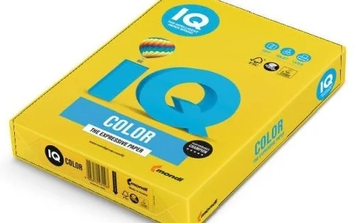 Papír xerografický IQ Color A4, 80g, IG50intenzivně žlutý Značkový