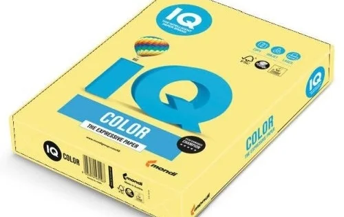 Ověřený Papír xerografický IQ Color A4, 80g, ZG34citronově žlutý