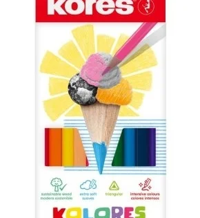 Výprodej Pastelky trojhranné Kores Kolores, 12ks
