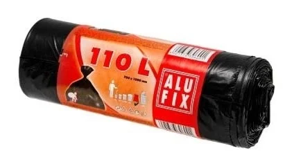 Nová Kolekce Pytel naodpad Alufix 110l, 23mic, černý, 10ks