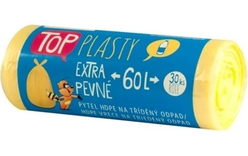 Pytel natříděný odpad, 60l, 10mic, plast, žlutý, 30ks Speciální Cena