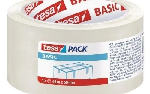 Páska balicí tesa Basic hot-melt 50m x 66mm, čirá Cenová Bomba