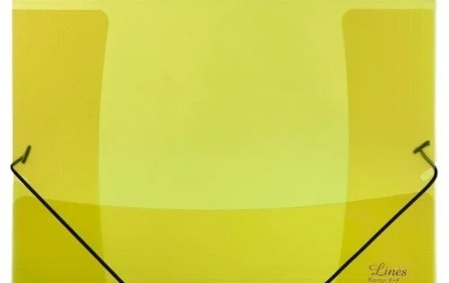Cenově Výhodný Složka tříklopá sgumou průhledná, žlutá