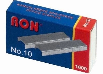 Spojovače kancelářské RON č. 10, 1.000ks Sleva