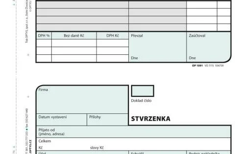 Expresní Doručení Tiskopis Příjmový pokladní doklad, A6, samopropisov., OPTYS