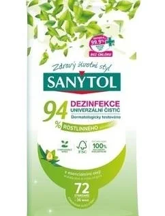 Akční Nabídka Utěrky čisticí Sanytol, dezinfekční, 72ks