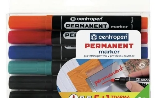 Značkovač Centropen 8566 Permanent, sada 5+1ks Koupit Online