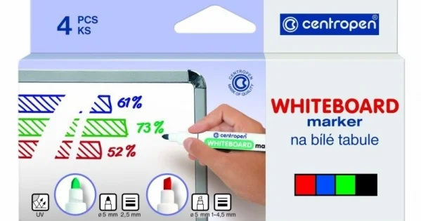 Značkovač Centropen 8569stíratelný, sada 4ks Ověřený
