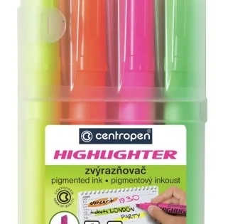 Sleva Zvýrazňovač Centropen 8552, sada 4ks