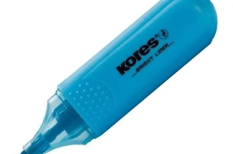 Zvýrazňovač Kores Bright Liner, modrý Horká Nabídka