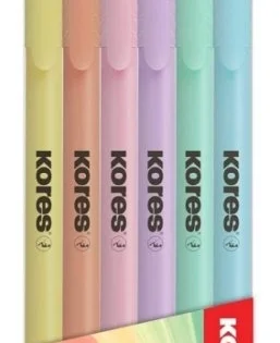 Zvýrazňovač Kores High Liner Pastel, 6ks Cenová Bomba