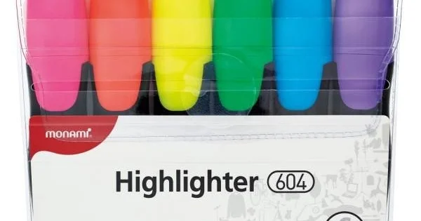 Nakupujte Hned Zvýrazňovač Monami 604, seřízlý hrot 1 - 4mm, sada 6ks