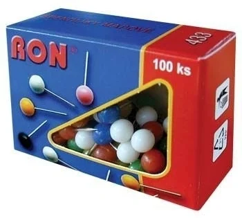 Špendlíky RON, mapové kulaté č. 433 (bal. 100ks) Kup Teď