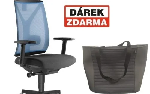 Přímo Od Výrobce Židle kancelářská Leaf 503 SYB, hlavová opěrka, modrá