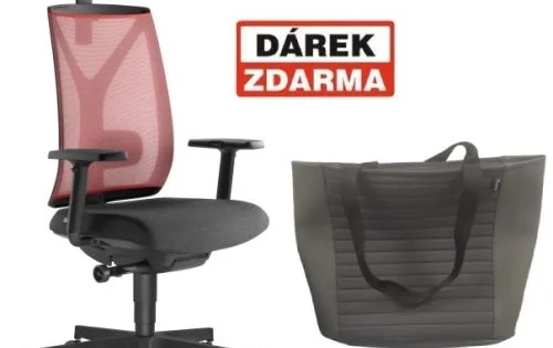 Židle kancelářská Leaf 503 SYB, hlavová opěrka, červená Expresní Doručení