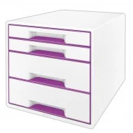 Stolní kostka Leitz WOW 4 zásuvky - purpurová Dokud Zásoby Vydrží