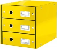 Pouze Dnes Zásuvkový box Leitz Click-N-Store 3 zásuvky - žlutá