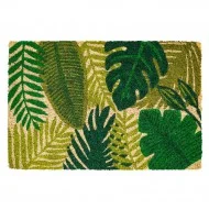 Expresní Doručení Kokosová vnitřní čistící vstupní rohož FLOMA Ruco Leaves - 40 x 60 x 1,5 cm