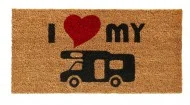 Horká Nabídka Kokosová vnitřní čistící vstupní rohož FLOMA Ruco I love my caravan - 25 x 50 x 1,5 cm