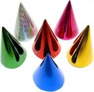 Značkový Klobouček karnevalový 6ks 16cm hologramový mix ME120 1041452