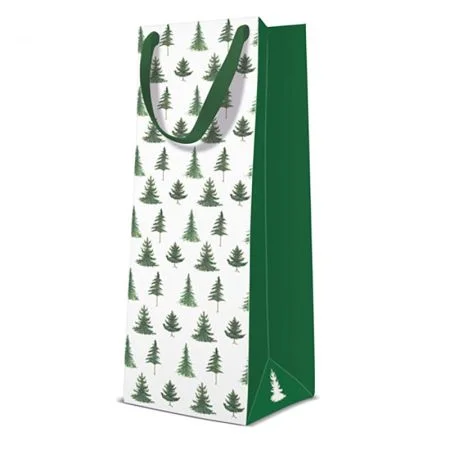 Cenově Výhodný Dárková taška PAW Conifer Trees, bottle - 12x37x10 cm