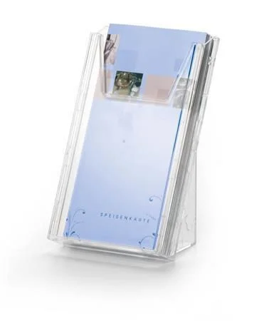 Nová Kolekce Držák na prospekty Combiboxx M, transparentní, stolní i na zeď, 1/3 A4, DURABLE 859019