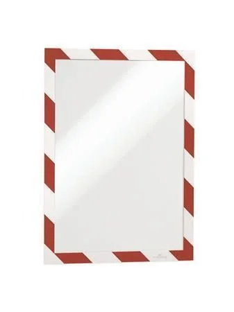 Prezentační rám DURAFRAME SECURITY, červená/bílá, A4, samolepicí, 2 ks, DURABLE 4944132 ,balení 2 ks Odeslání Ihned