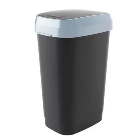 Odpadkový koš Dual, černá, s výklopným víkem, 50 l, CURVER 1010008408 Super Cena