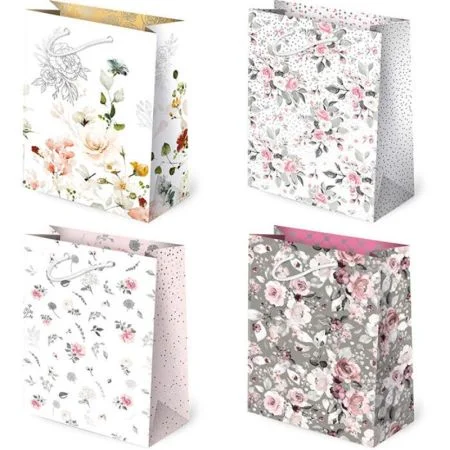 Papírová taška 24x16x7,5cm – Mix květin (T4-106) Bezpečná Platba