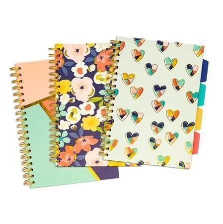 Spirálový sešit Floral Love Project Book, mix vzorů, B5, linkovaný, 100 listů, PUKKA PAD 9033-CD Odeslání Ihned