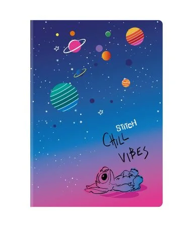 Akční Cena Sešit A5 60 listů Stitch black vzor 1 linka ,balení 6 ks