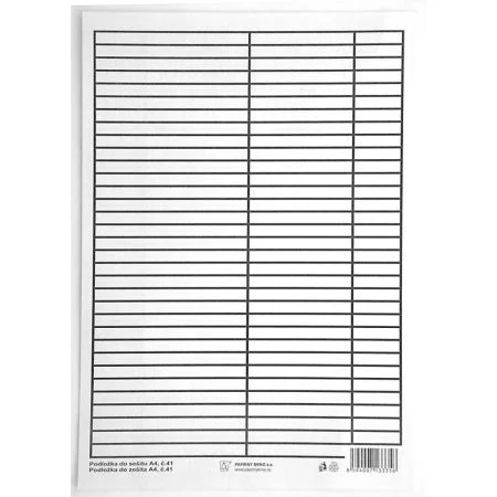 Podložka do sešitů A4 PVC - linka / linka Nakupujte Hned