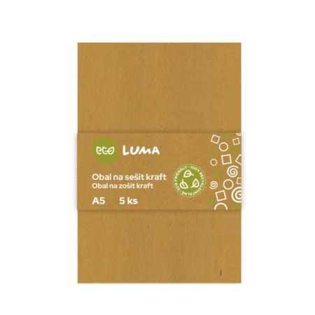 Tovární Cena Obaly na sešity ECO LUMA - A5 / kraft / 5 ks