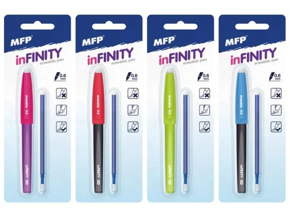 Omezená Nabídka kuličkové pero gumovací Infinity + náplň 0,6 modré na blistru 6001337