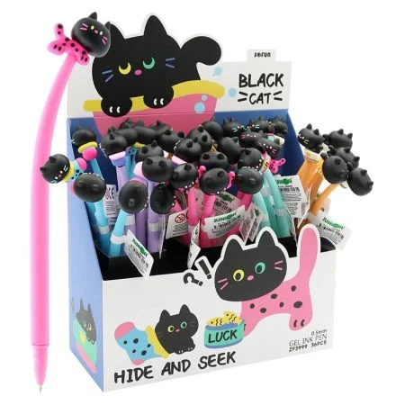Gelové pero JUNIOR Black Cat 0,5 mm - modré Výhodná Nabídka