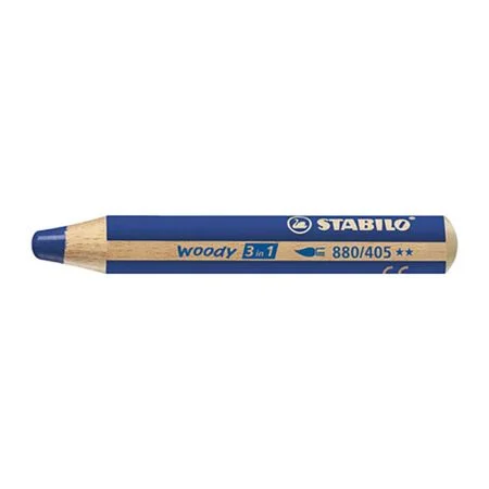 Pastelka STABILO woody 3 v 1 - barvička, vodovka, voskovka - tmavá modrá Novinka