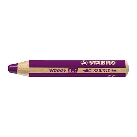Pastelka STABILO woody 3 v 1 - barvička, vodovka, voskovka - světle fialová Nejprodávanější