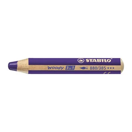 Přímo Od Výrobce Pastelka STABILO woody 3 v 1 - barvička, vodovka, voskovka - fialová